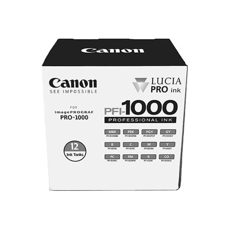 Canon PFI 1000 12 INK PACK PFI100012PACK